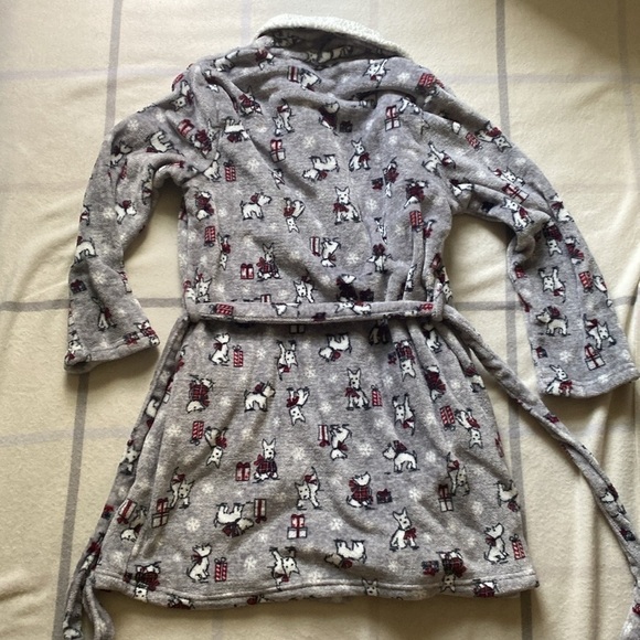 Laura Ashley Cozy Scottie Dog Robe Size L/XL - Picture 4 of 12
